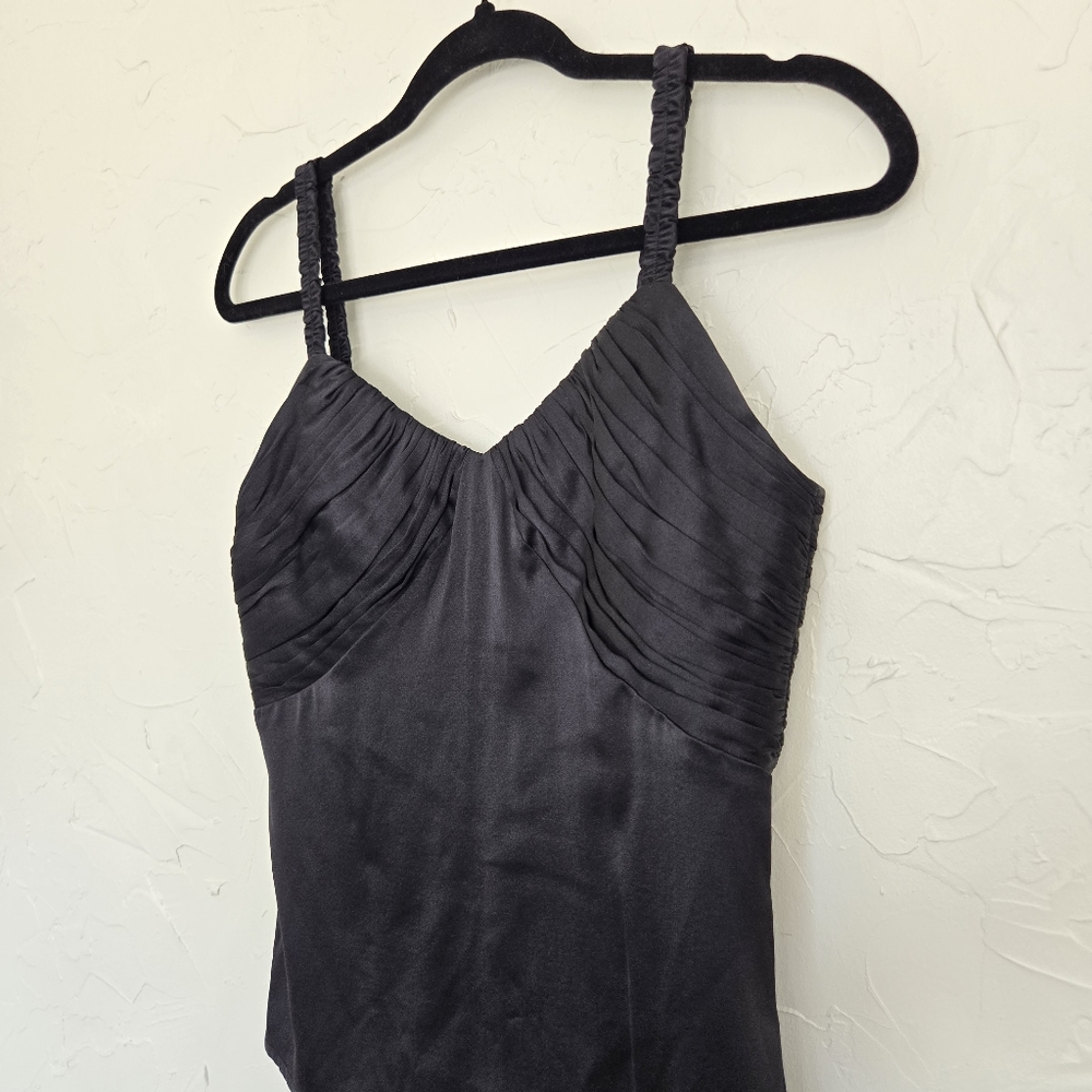 Club Monaco Black Silk Slip Top - Picture 2 of 7